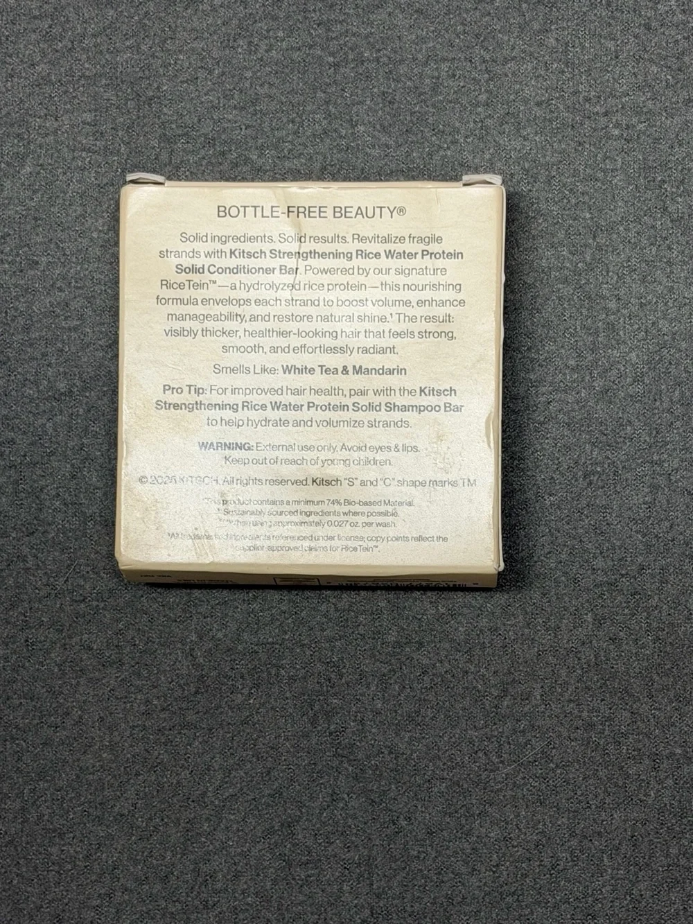Kitsch Rice Water Protein Solid Conditioner Bar